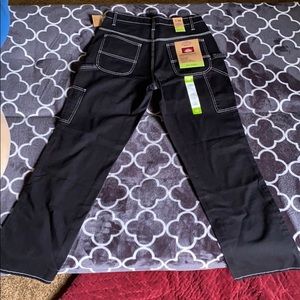 Black Carpenter Pants, with White Trim